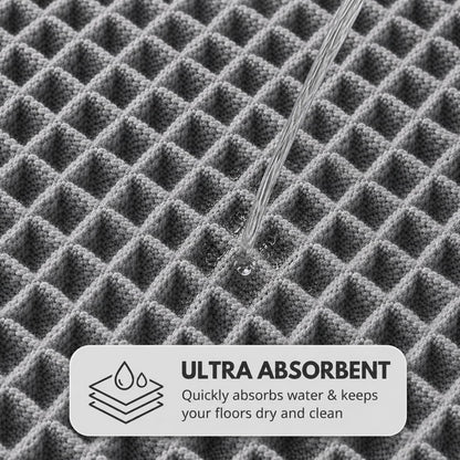 Waffle Weave Bath Mat 24 x 16 Inch, Ultra Soft Plush Absorbent Bathroom Rug, Anti-Skid Non-Slip Backing, Fast Dry, Machine Washable Bath Carpet for Shower, Tub, Floor, Spa, Hotel, Home Décor