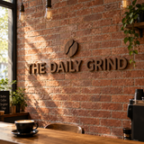 Wooden Finish Acrylic Letters – Cafe Wall Sign