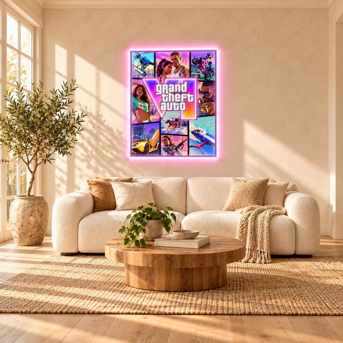 Retro Vice City Style Gamer Neon Sign – LED Wall Light for Living Room & Lounge