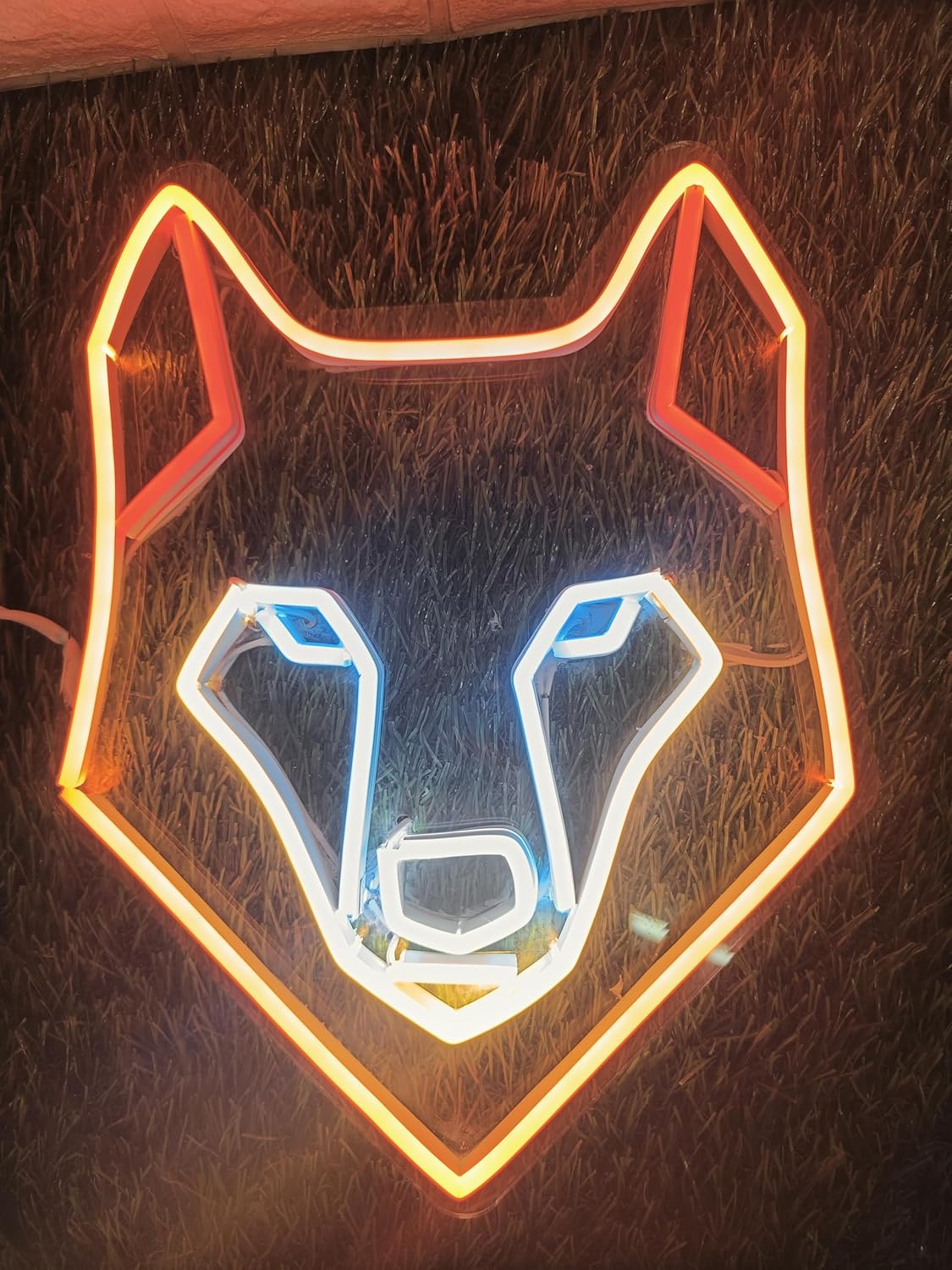 Neon Sign Board for Bedroom, Living Room, Gaming Room Decor, Gift for Birthday and Anniversary (Wolf Face)