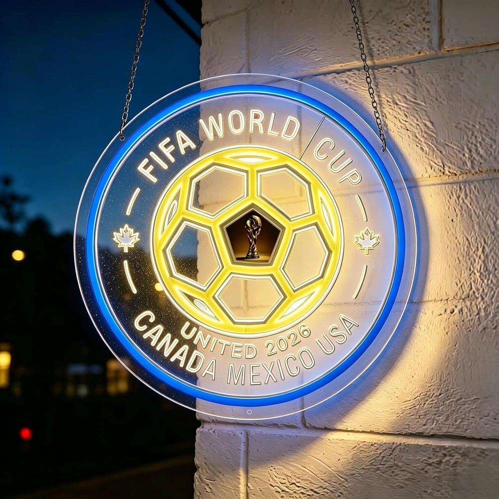 World Cup 2026 Soccer Ball LED Neon Sign