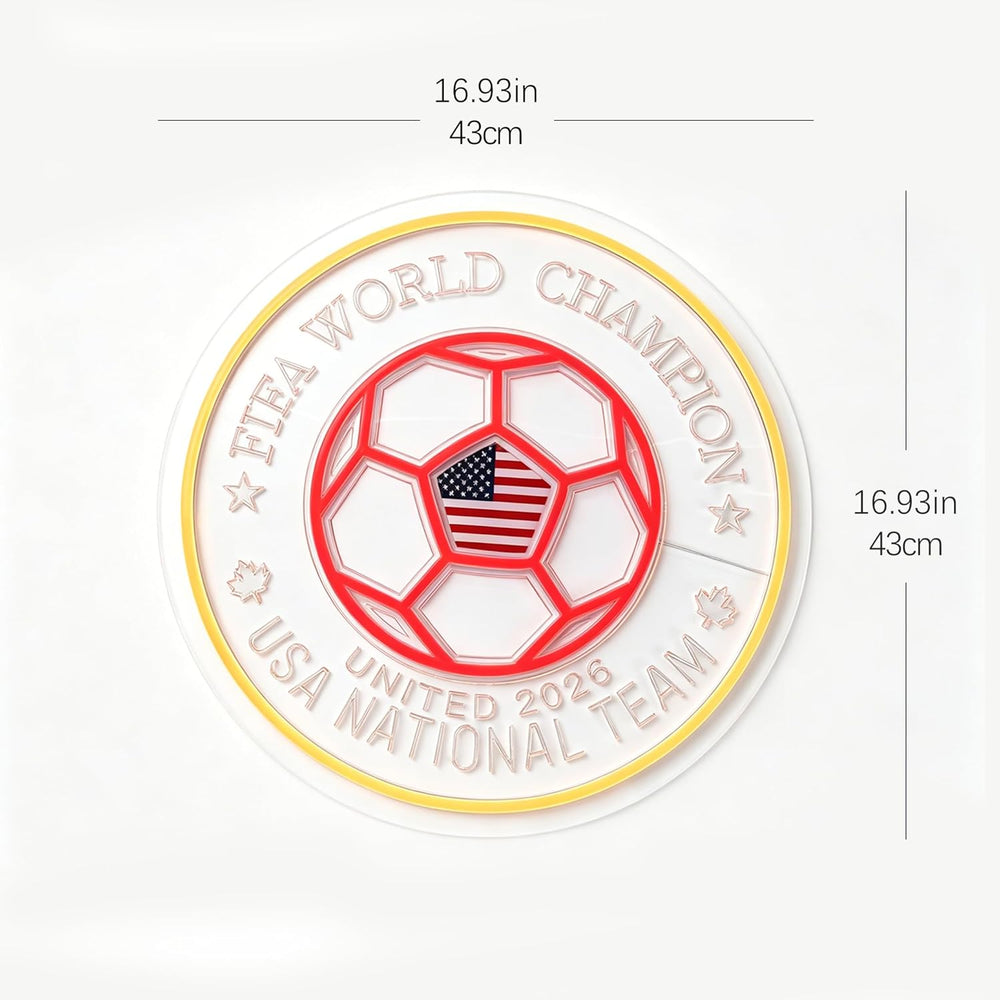 World Cup 2026 Soccer Ball LED Neon Sign