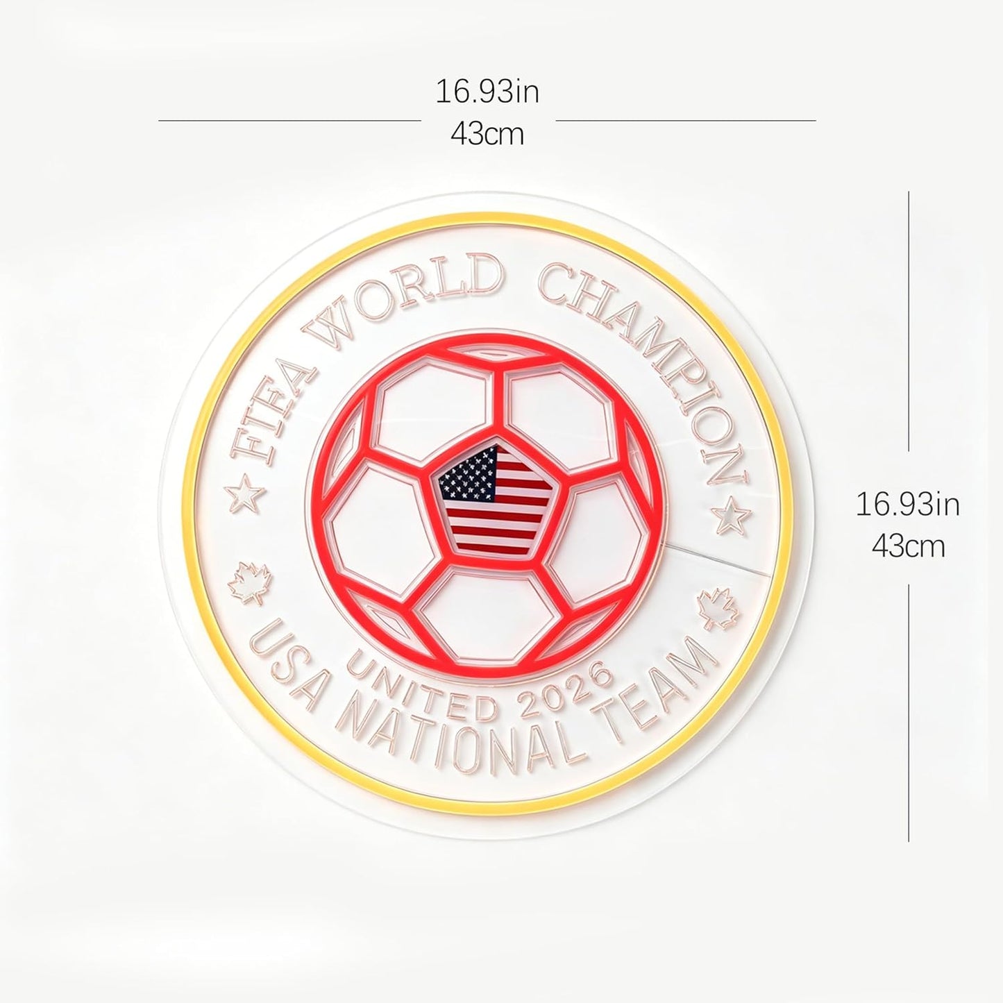 World Cup 2026 Soccer Ball LED Neon Sign