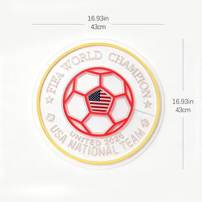 World Cup 2026 Soccer Ball LED Neon Sign