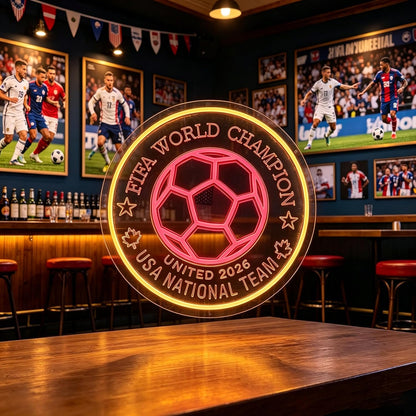 World Cup 2026 Soccer Ball LED Neon Sign