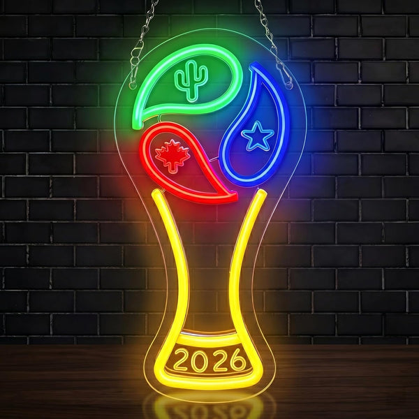 World Cup 2026 Trophy LED Neon Sign