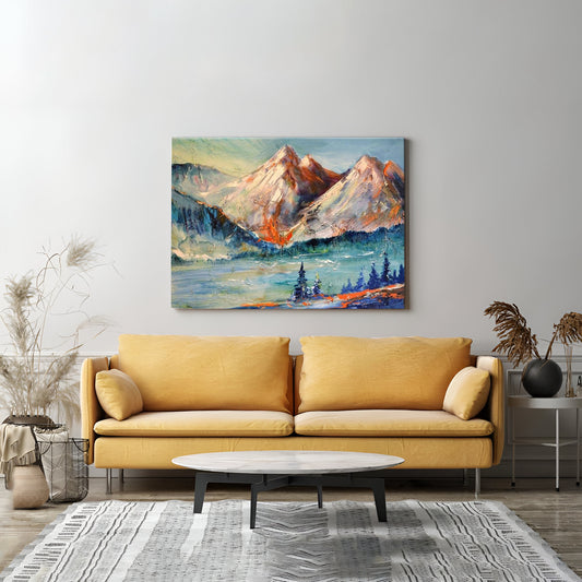 Eurotex Mountain Scenery, Canvas Printed, Wall Art & Paintings