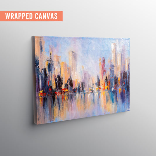 Eurotex City Scenery Landscape, Canvas Printed, Wall Art & Paintings