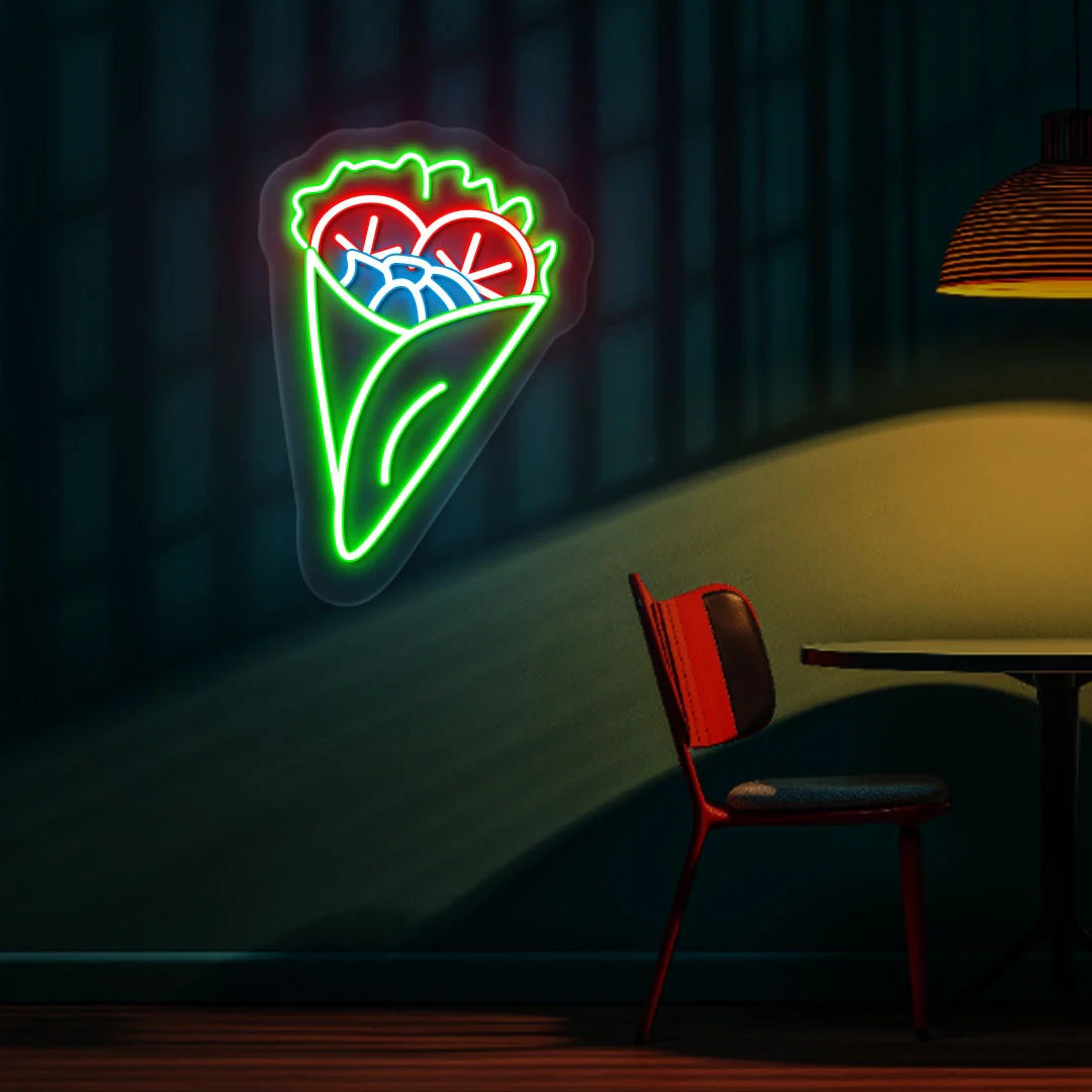 Wraps Neon Signs | LED Dessert & Gelato Shop Light Decor (12In x 24In)