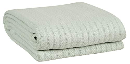 Eurotex Cable Cotton Blankets for bed, 100% Cotton Blanket - Green Eurotex