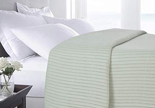 Eurotex Cable Cotton Blankets for bed, 100% Cotton Blanket - Green Eurotex