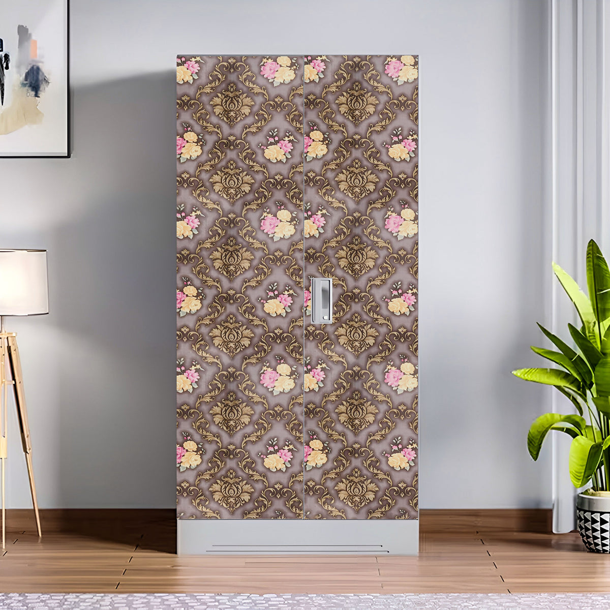 Almirah Stickers Wardrobe Stickers for Home Living Office Wall Multicolored Vinyl Printed Self Adhesive(9152)
