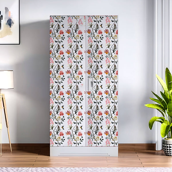 Almirah Stickers Wardrobe Stickers for Home Living Office Wall Multicolored Vinyl Printed Self Adhesive(9460)
