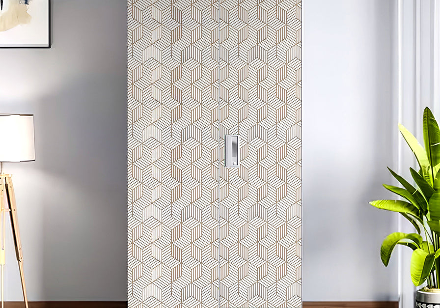 Almirah Stickers Wardrobe Stickers for Home Living Office Wall Multicolored Vinyl Printed Self Adhesive(1016)