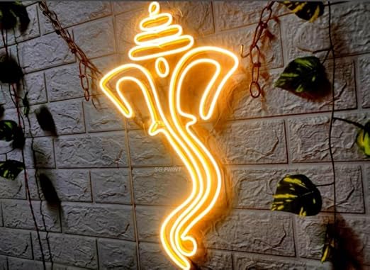 Ganesh ji Neon Sign, Wall Decor, Neon Signs for room Eurotex India