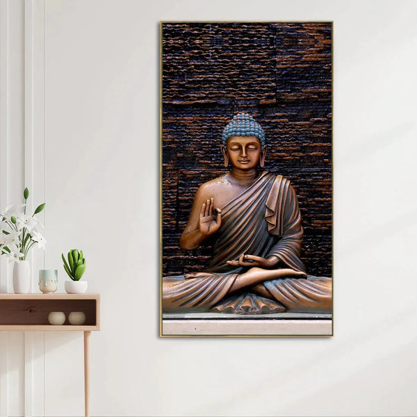 Eurotex Meditating Buddha, Canvas Printed, Wall Painting For Living Room