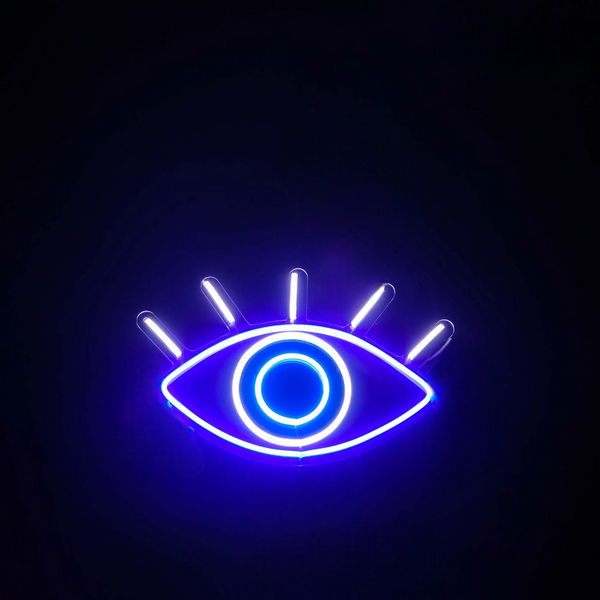 Evil Eye Neon Custom Glow Sign Board | Neon Lights for Home, Bar & Business