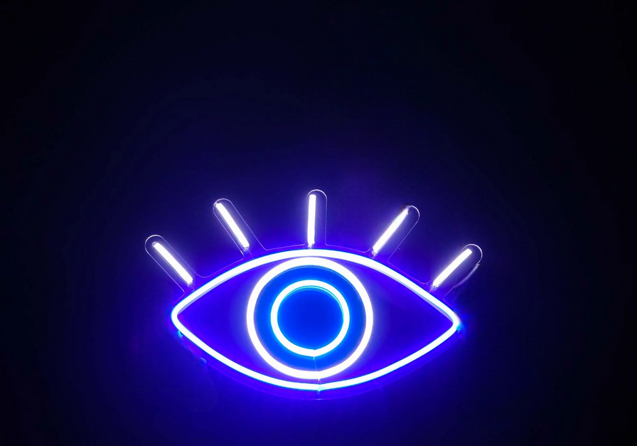 Eurotex Evil Eye Neon Sign - 12x10 In, Purple