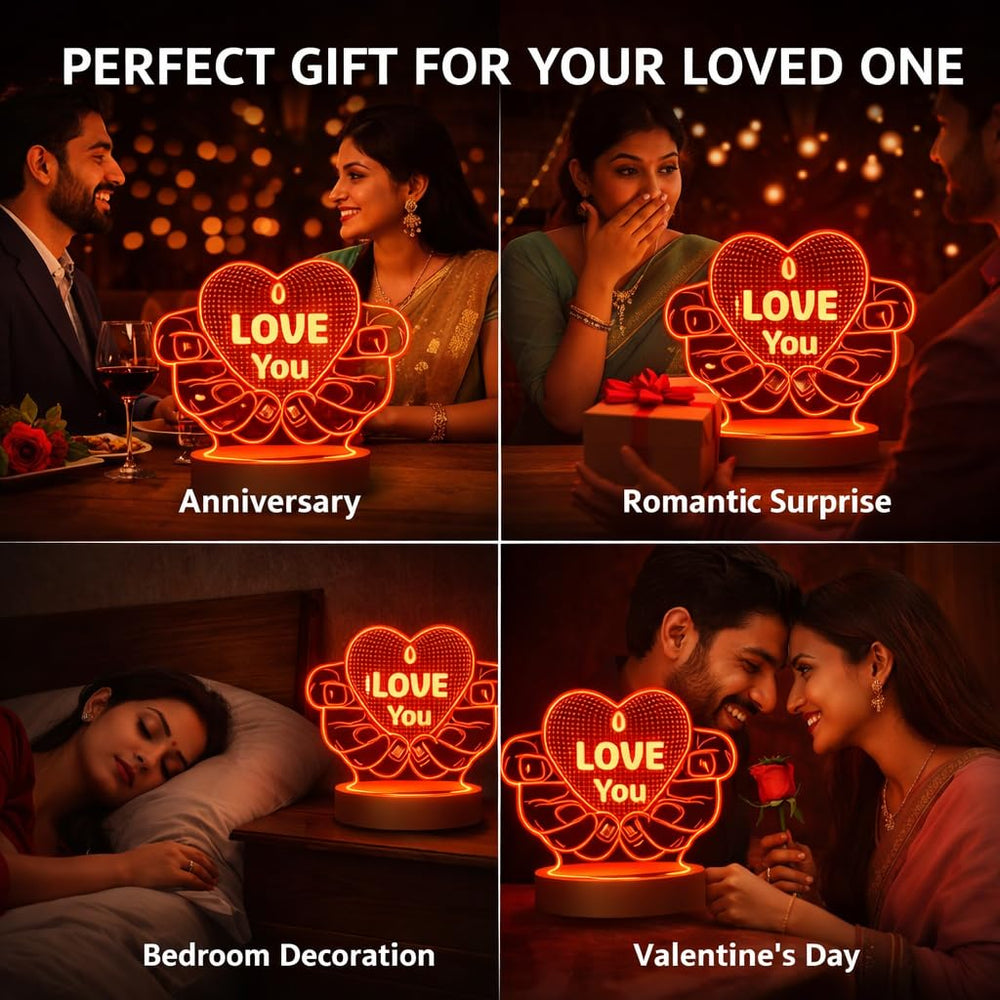 Eurotex I Love You Led Lamp for Couple And Gift