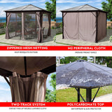 Garden Gazebo with Hardtop 10 x 10 Feet