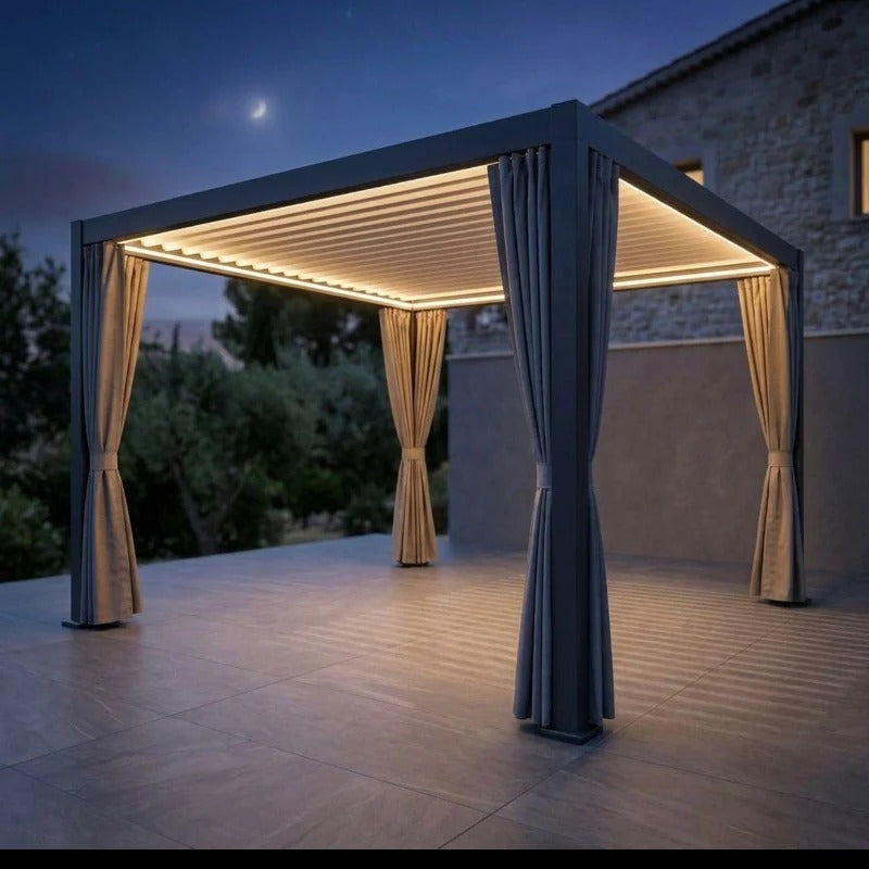 Louvered Pergola Awning 10 x 13 Feet