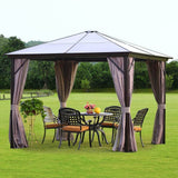 Garden Gazebo with Hardtop 10 x 10 Feet