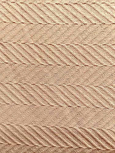 Eurotex Herringbone Cotton Blankets for Bed, 100% Cotton Blanket - Tan Eurotex