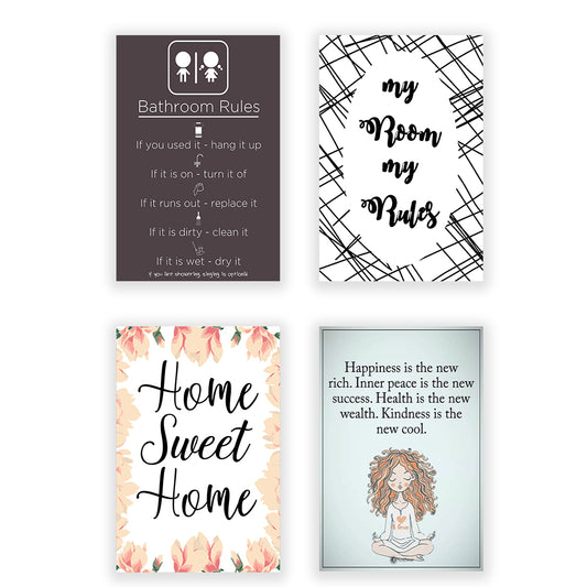 Eurotex Home Harmony Wall Posters, HD Posters for Rome, Pack of 4 (A3, 12 x 18 In) Eurotex