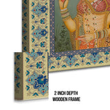 Beautiful Mughal Queen, Traditional Canvas Art, Framed Abstract Canvas Wall Art for Room
