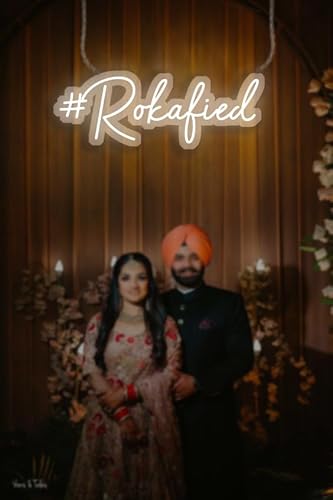 Eurotex Rokafied Neon Sign for Wedding, Sangeet & Reception (Warm White)