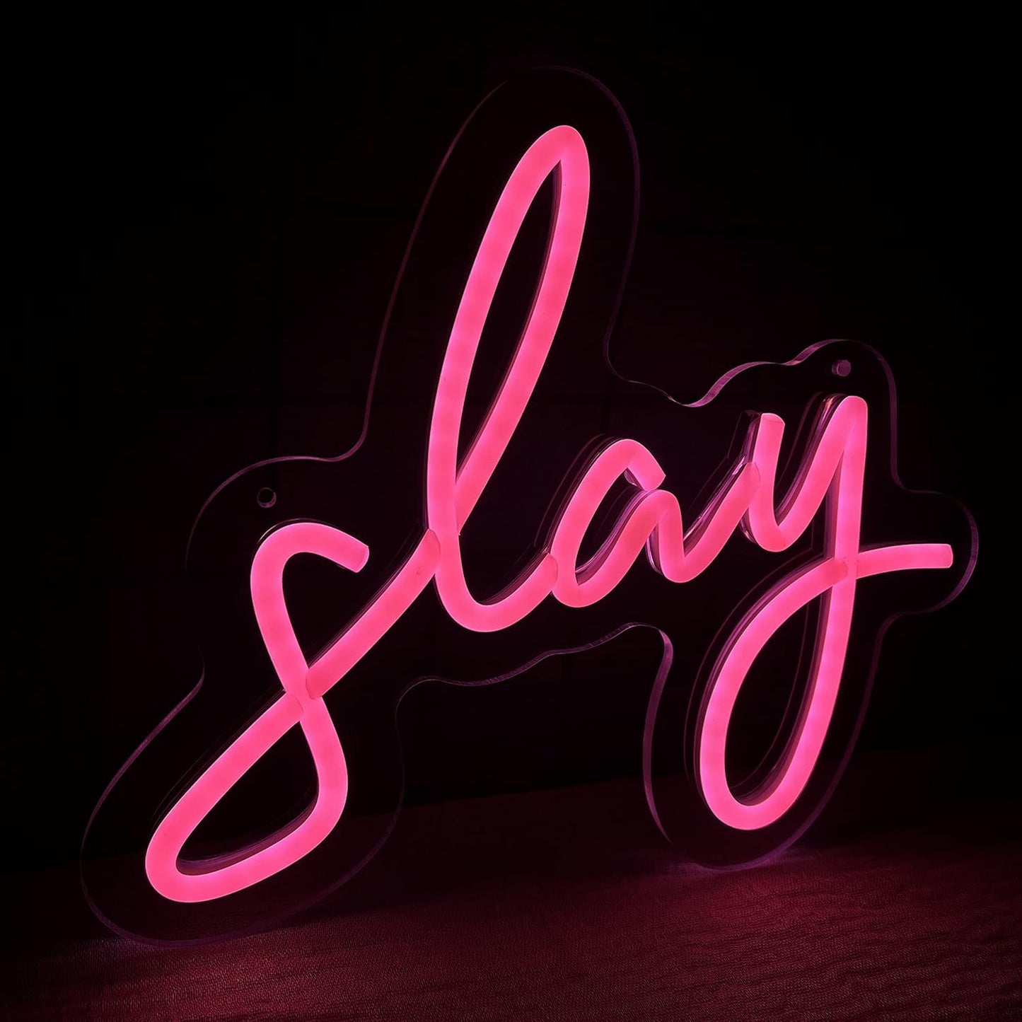 Neon Sign Board for Bedroom, Living Room, Gaming Room Decor, Gift for Birthday and Anniversary (Slay)