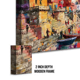 Varanasi, Traditional Canvas Art, Framed Abstract Canvas Wall Art for Bedroom