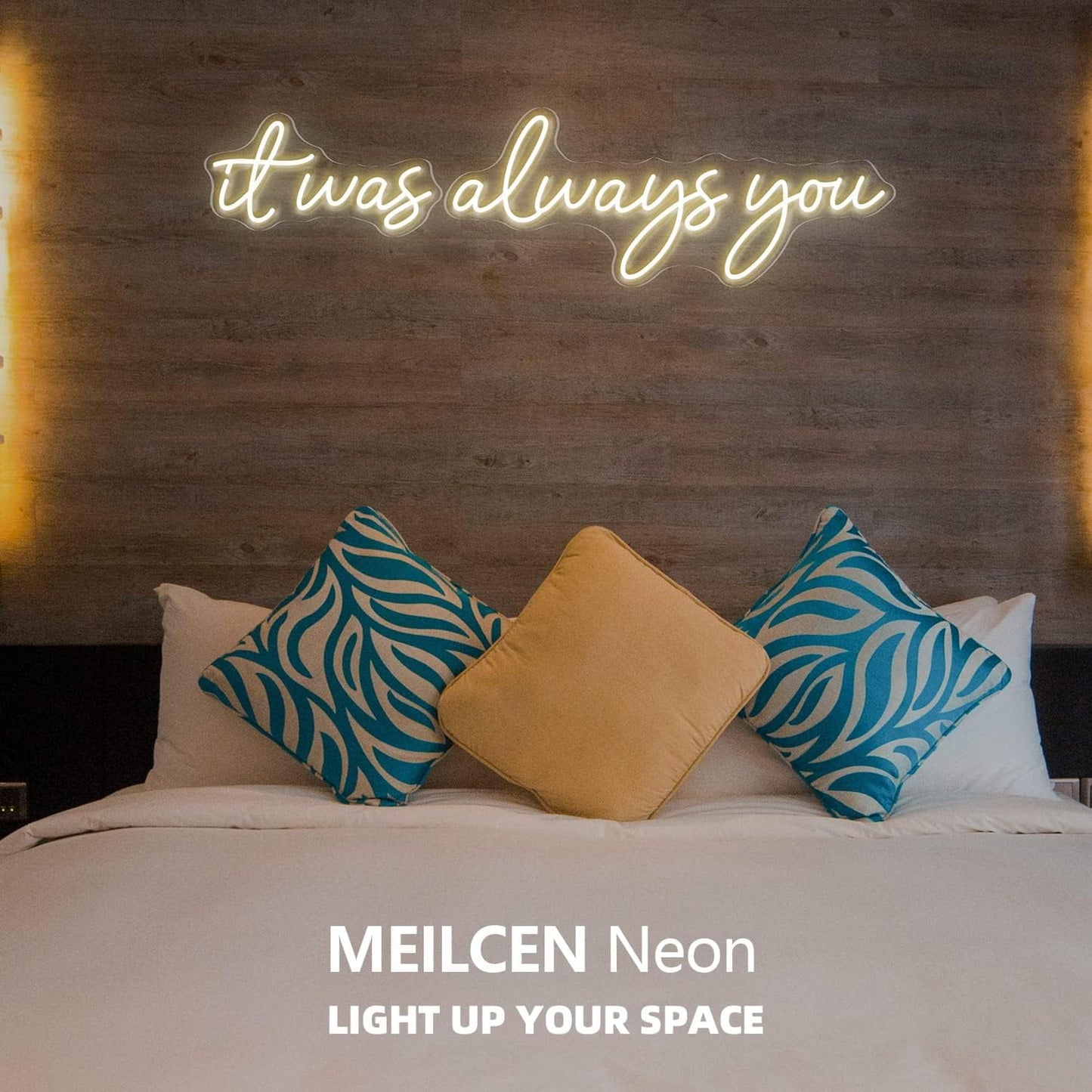 It was always you Wedding Neon Sign – Eurotex Custom Couple LED Light for Wedding Decor, Reception, Engagement & Photoshoot