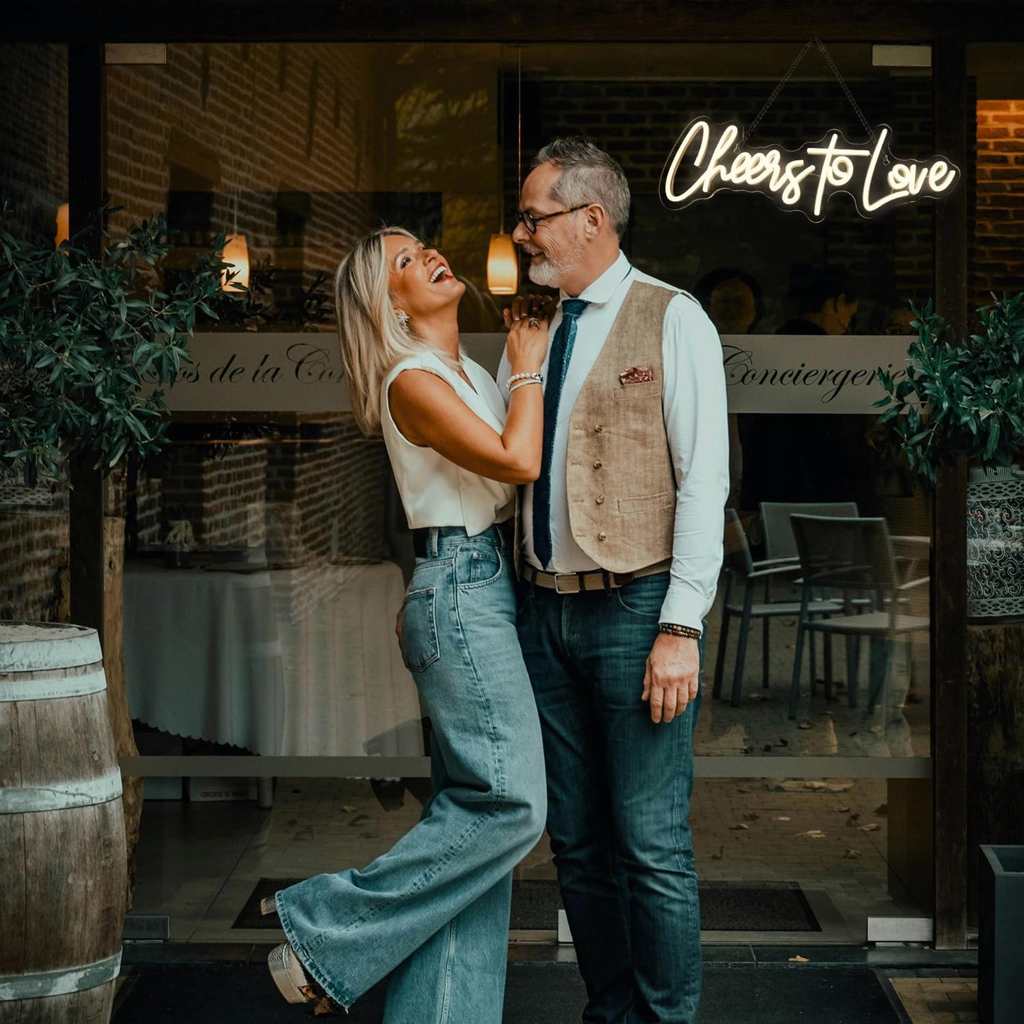Eurotex LED Cheers to Love Neon Light – Couple Wedding Decor Sign, Perfect Wedding Gift & Reception Backdrop Light