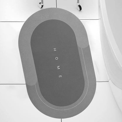 Eurotex Bath Mat Rug Super Absorbent Quick Dry Non Slip Mat (Diatomeous Earth, 40cm x 60cm, Black) My Store