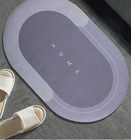 Eurotex Bath Mat Rug Super Absorbent Quick Dry Non Slip Mat (Diatomeous Earth, 40cm x 60cm, Purple)