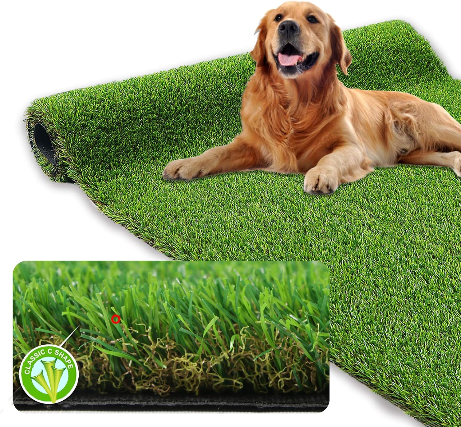 Rust Grass Rug Eurotex Realistic Artificial Turf Grass Rug Indoor Outdoor - Thick Syn