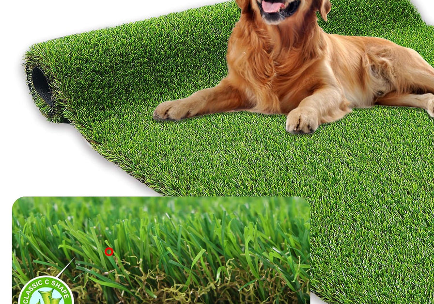 Eurotex Realistic Artificial Turf Grass Rug Indoor Outdoor - Thick Synthetic Fake Grass for Garden Lawn Landscape - 40mm