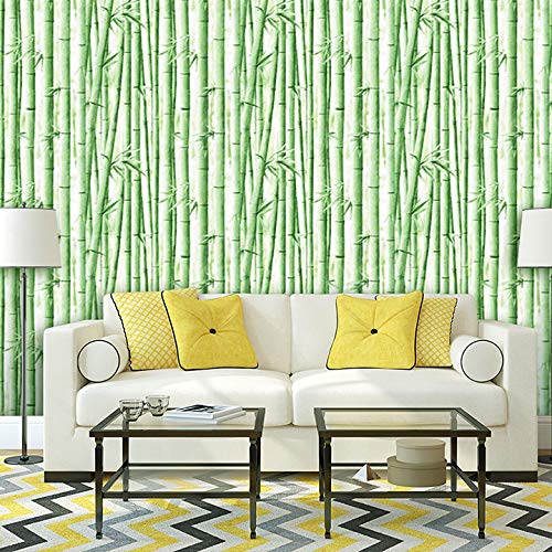 Eurotex Bamboo Design, Green, Peel and Stick, Self Adhesive for Wallpaper - (45 cm x 300cm)