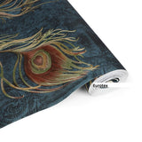 Eurotex Mor Pankh Design, Peacock Feather Wallpaper, (Luxury Vinyl Coated, 57 sq.ft Roll) My Store