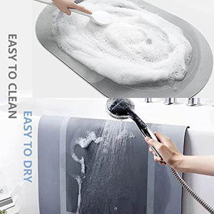 Eurotex Bath Mat Rug Super Absorbent Quick Dry Non Slip Mat (Diatomeous Earth, 40cm x 60cm, Grey) My Store