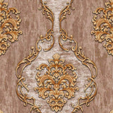 Eurotex Damask Design, Living Room Wallpaper, Almond (Luxury Vinyl Coated, 57 sq.ft Roll) My Store