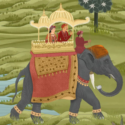Bharat, Rich Indian Scenic Wallpaper, Customised by Sushma Designer Eurotex