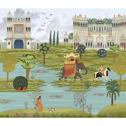 Bharat, Rich Indian Scenic Wallpaper, Customised by Sushma Designer Eurotex